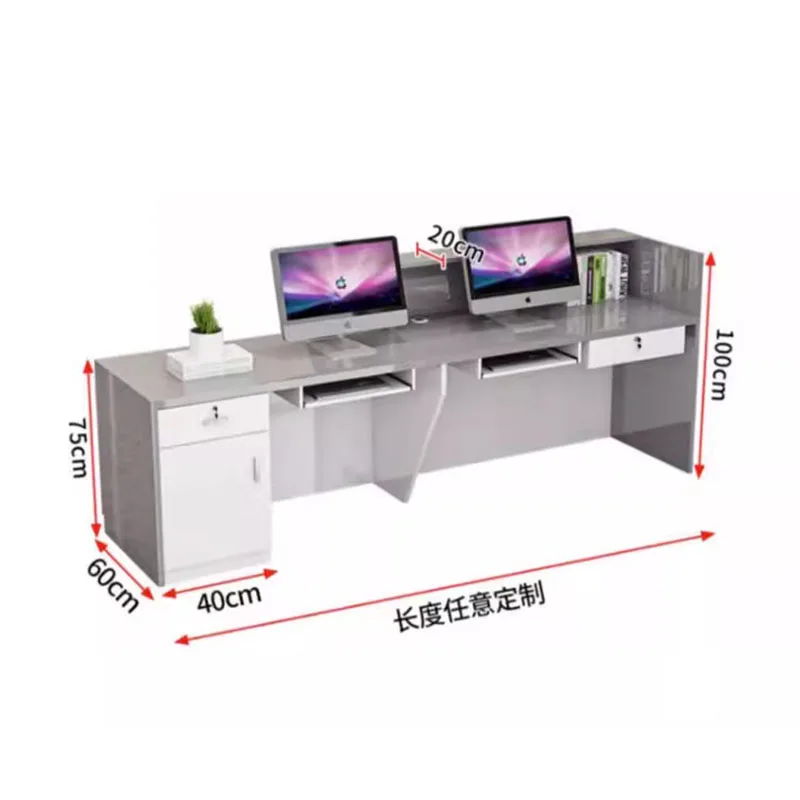 Modern Beauty Reception Desks Decorations Display Reception Desk Counter Simple Modern Recepcion Desk Commercial Furniture