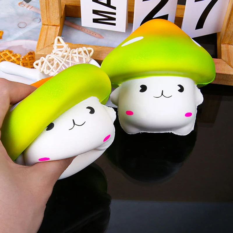 

Creative Cartoon Cute Mushroom Slow Rebound Stress Relieving Toys Children's Fun Soft Pinch Vent Toys Lovely Desktop Decoration