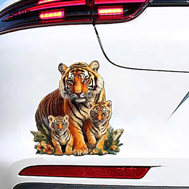 

Tiger Mother and Son Car Sticker Vinyl Decal Waterproof Rear Window Motorcycle Camper Bumper Truck Laptop Decoration SH826