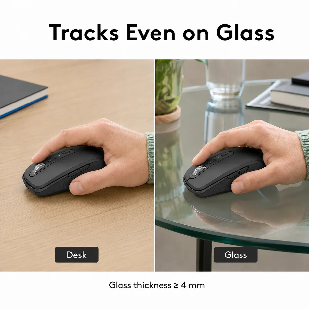 Logitech MX Anywhere 3S Wireless Mouse USB-C Rechargeable Silent Click 8000DPI Darkfield MagSpeed Multi-Device Flow MacBook PC
