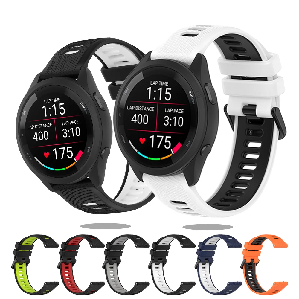 Silikon-Sportarmband für Garmin Forerunner 265 255 970 Vivoactive 5 Venu 4 3 2 Armband Smartwatch-Armbänder Zubehör