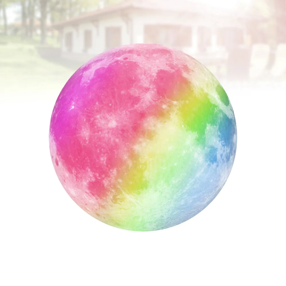 

40cm Colorful Luminous Moon Wall Sticker PVC Removable Glow in Dark Round Wall Decals for Bedroom Room