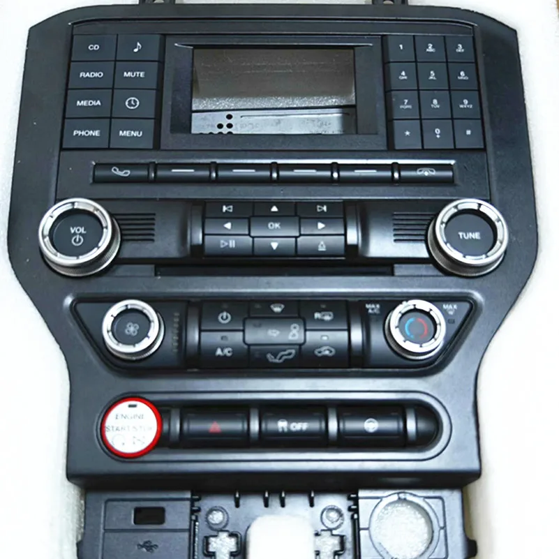 low-end version for Ford Mustang's CD control panel and air conditioning control panel for models from 2015 to 2019.