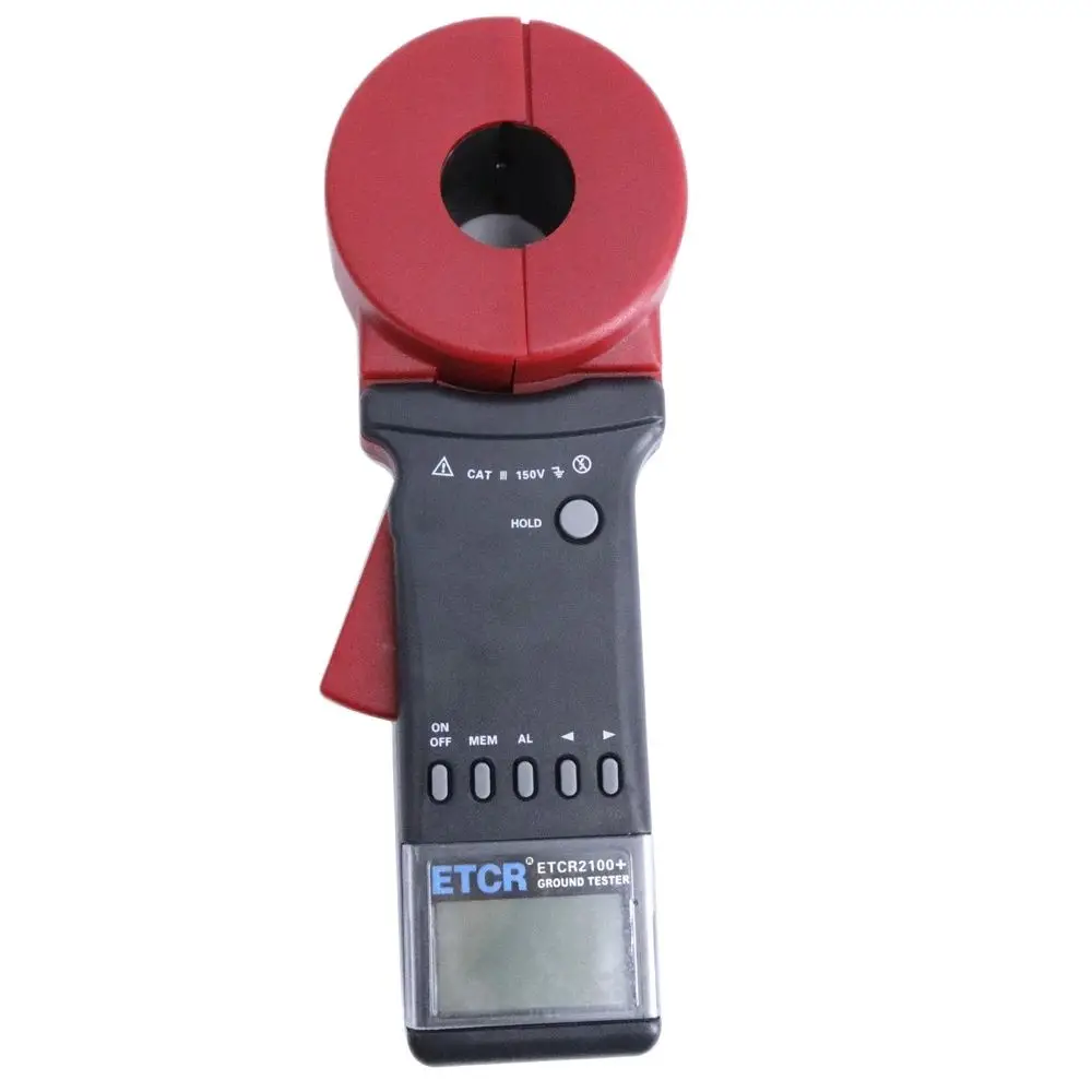 ETCR2100+ Digital Clamp On Digital Ground Resistance Tester 0.01-1200ohm Loop Resistance Meter