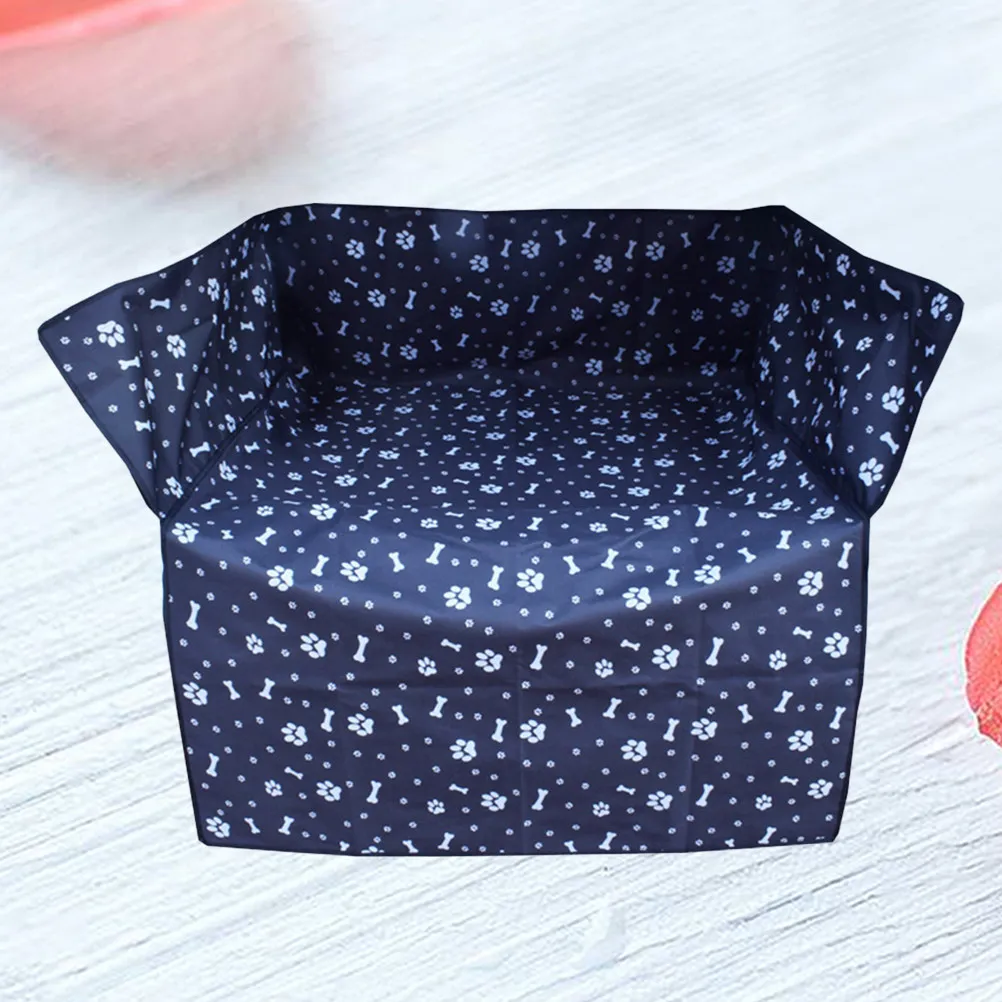 1Pcs Premium Waterproof Pet Back Seat Cover for Cars Suvs Foldable Skidproof Dog Cat Car Seat Protector Rear Auto Pad Blue