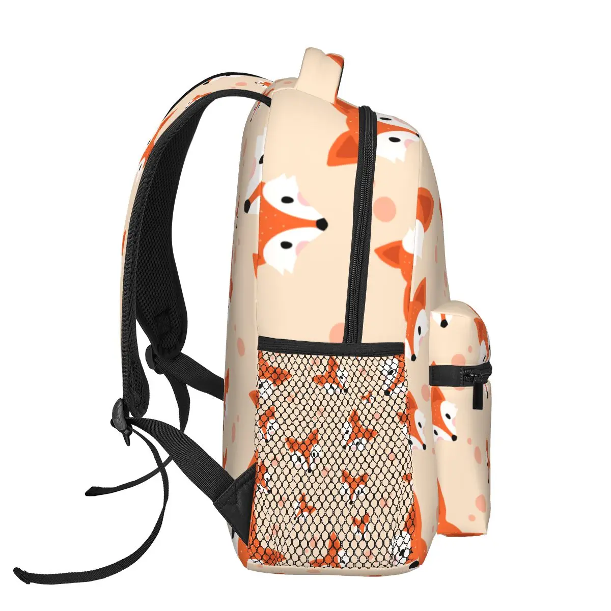 School Bag for Girls Boys Laptop Backbag Children Backpack Cute Hat Fox Pattern Bag Pack