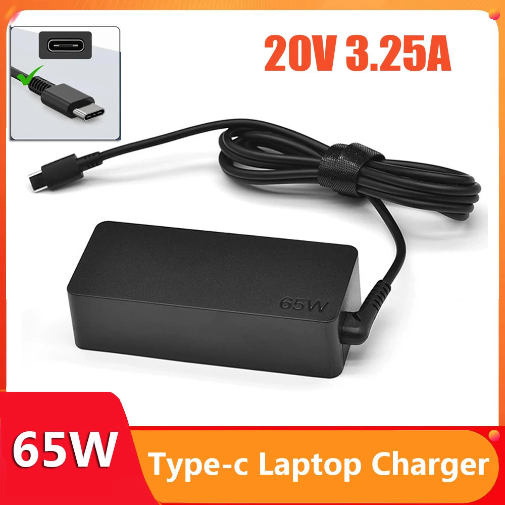 65W Charger For Lenovo ThinkPad P51s P52s T470 T580s 45W Hp Yoga Dell ASUS USB C Power Supply Adapter Type C Laptop Charger