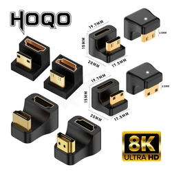 180 degree HDMI 2.1 8K@60Hz Converter U-Shape Male To Female Adapter for Monitor Display Laptop PS4/3 PC TV Projector Extender