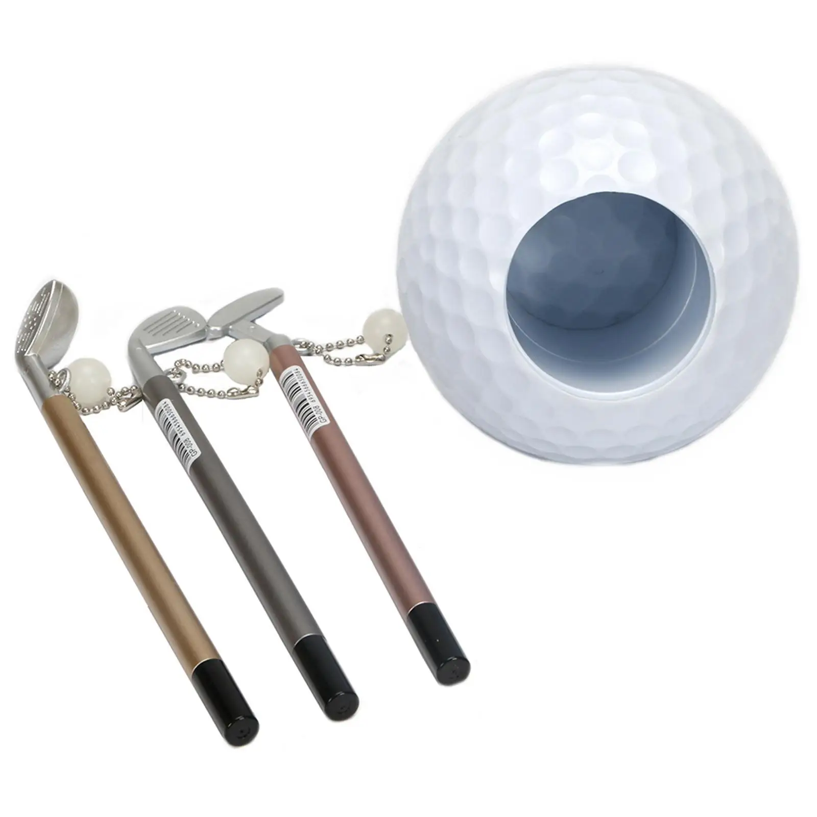 Smooth Plastic Golf Ball Pen Cup Holder Multifunctional Pencil Organizer for Home Office School Decor Setup