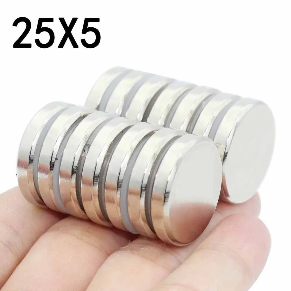 

3/5/8/12/15 Pcs 25x5 Neodymium Magnet 25mm x 5mm N35 NdFeB Round Super Powerful Strong Permanent Magnetic imanes Disc 25*5