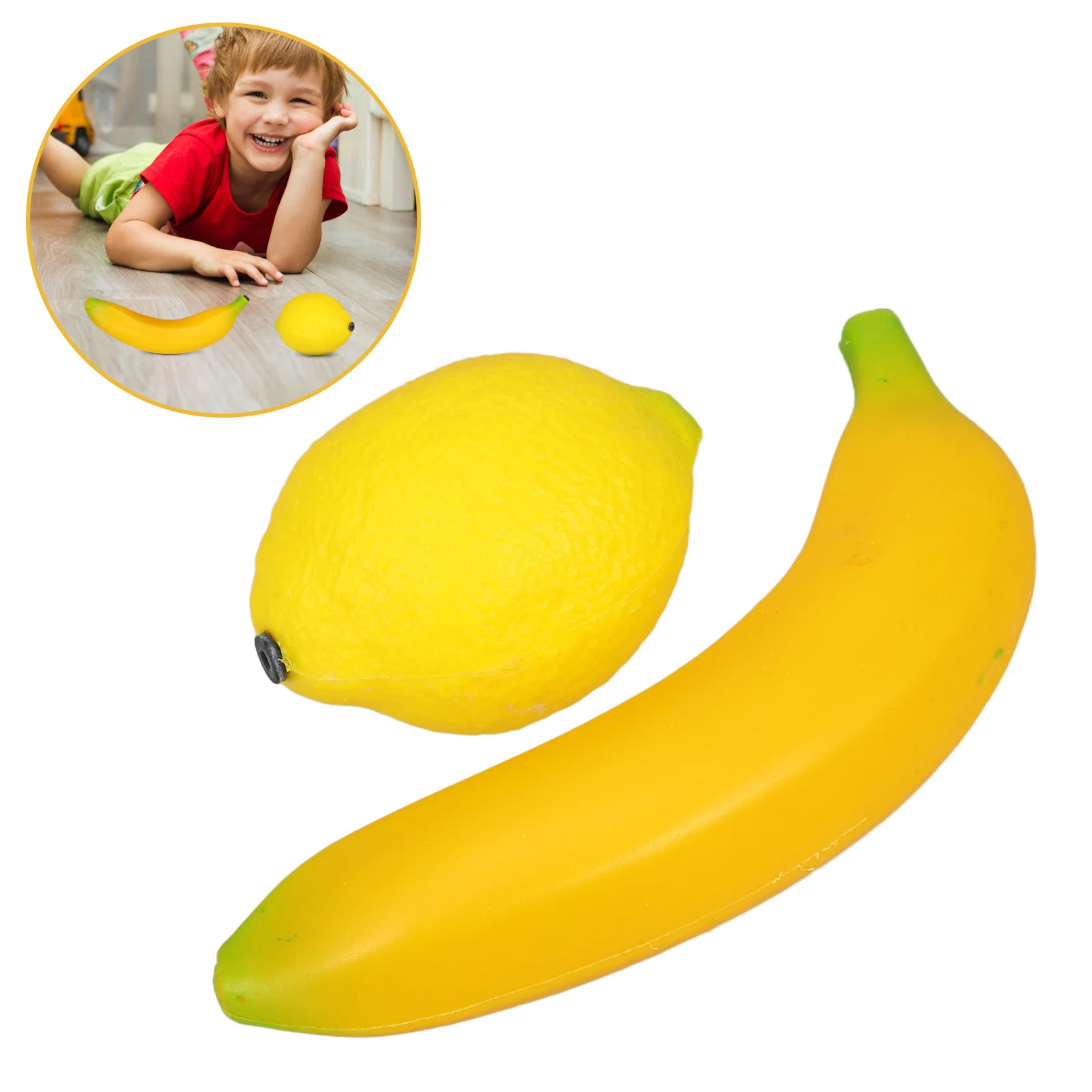 2pcs Fruit Sand Shaker Children Maraca Percussion Instrument Simulation Cognitive For Kids Early Learning Musical Instrument