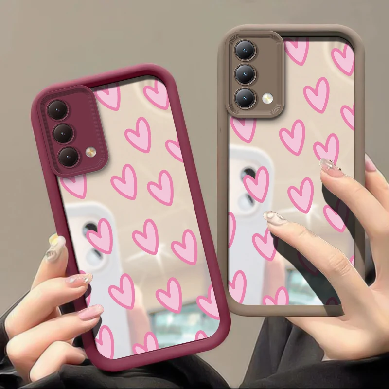 Fashion Mirror Case For OPPO A92 A92S A91 A83T A83 Love Heart Cover For OPPO A98 A96 A95 A94 4G 5G A93 2020 Shockproof Fundas