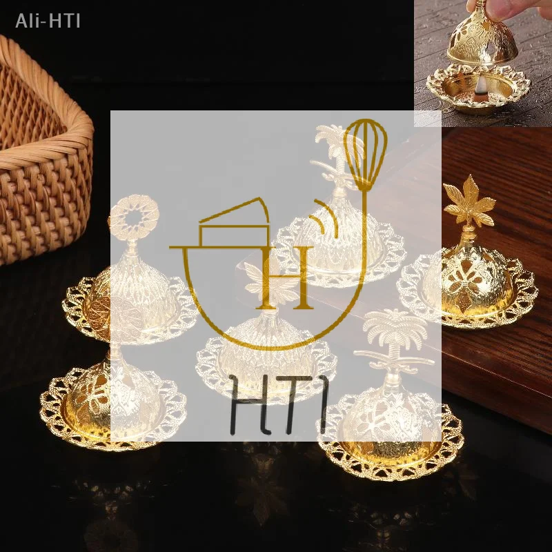 Incense Burner Hollow Golden Tower Oil Burner Arab Style Censer Holder For Home Hotel Incense Holder Yoga Ornaments
