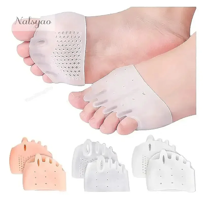 Forefoot Pads Silicone Insoles Orthopedic Comfortable Shoe Inserts Women Toe Separator Foot Care Pain Relief Gel Cushion