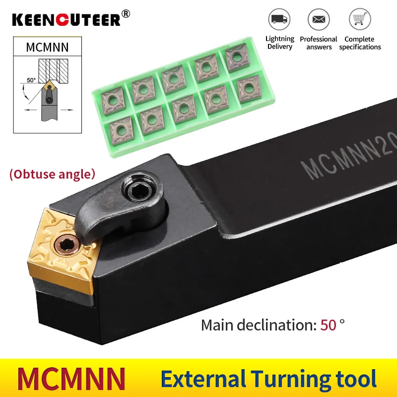 Inserções para Ferramenta de Torno Externo Cnmg12 Conjunto de Ferramentas para Máquina de Corte de Torno Mcmnn Mcmnn2023k12100 Mcmnn2525m12-100