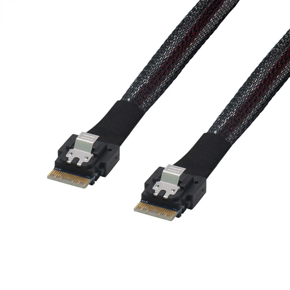 

Durable Slimline SAS SFF-8654 4i 38P to SFF-8654 4I Server Connection Cable