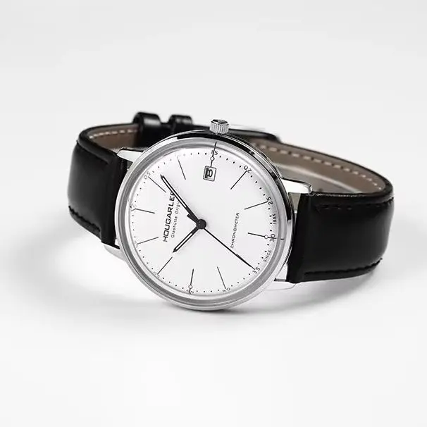 Men's Ultra-Thin Watch 2026 Best-Selling Quartz Watch Bubble Mirror Genuine Leather Waterproof Glow-in-the-Dark Student Watch Gi