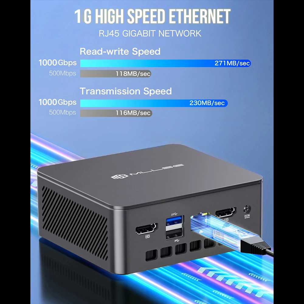 MLLSE G3 PC Mini Intel Alder Lake N100 CPU Windows 11 Pro DDR4 16GB RAM 512GB ROM HD WiFi 5 BT4.2 Desktop PC Komputer Mini