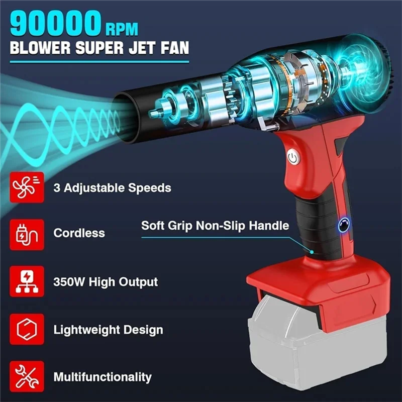 AAAN-Turbojet Violent Blower Fan For  18V Lithium- Batteries Fan Blower Fan