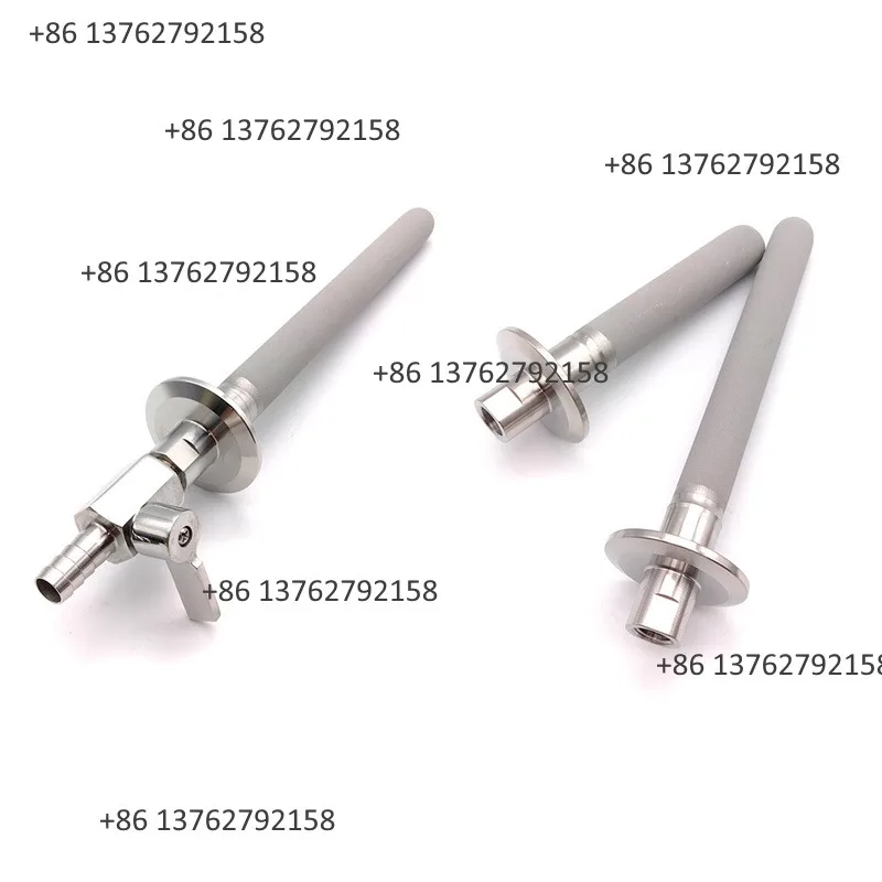 Pierre d'aération pour moisson en acier inoxydable 316, raccord femelle NPT 1/4" (50,5 mm), diffuseur d'oxygène à triple joint pour fermenteur de bière artisanale.