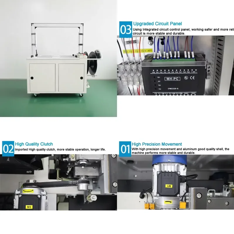 for Electric High Automatic Food Beverage Carton PP Arch Strapping Machine with Motor CE Standard