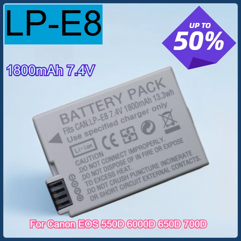 

LPE8 Battery Charger For Canon EOS 550D 6000D 650D 700D KISS X4 X5 X6i X7i Rebel T2i T3i T4i T5i Camera LP-E8