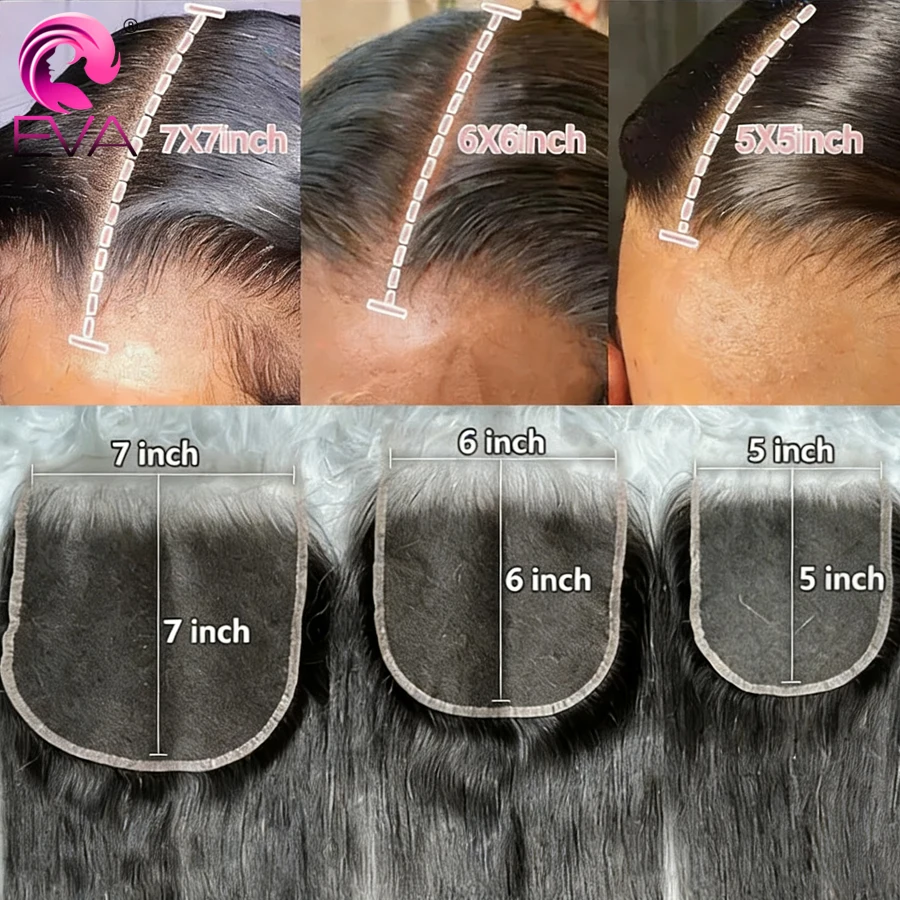 Straight 5x5 6x6 7x5 HD Lace Closure Natural Black Color Human Hair Pre Plucked Bleached Knots Invisible Lace Raw Virgin Human Hair