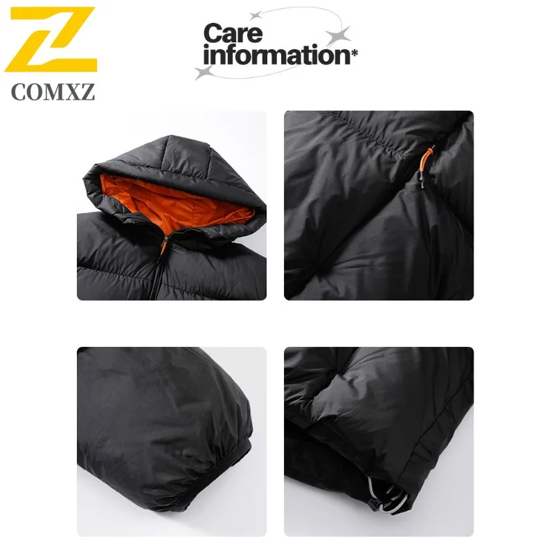 سترة COMXZ الخارجية المملوءة بغطاء للرأس للرجال عالية الجودة للمغامرة سترة سميكة ودافئة متعددة الوظائف معاطف شتوية خفيفة الوزن ومريحة #6