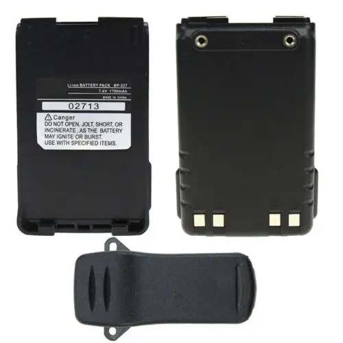 2pcs NEW BP-227 7.4V 1700mAh LI-ION Battery for Radio Walkie Talkie ICOM IC-V85 IC-E85 IC-M88 IC-M87