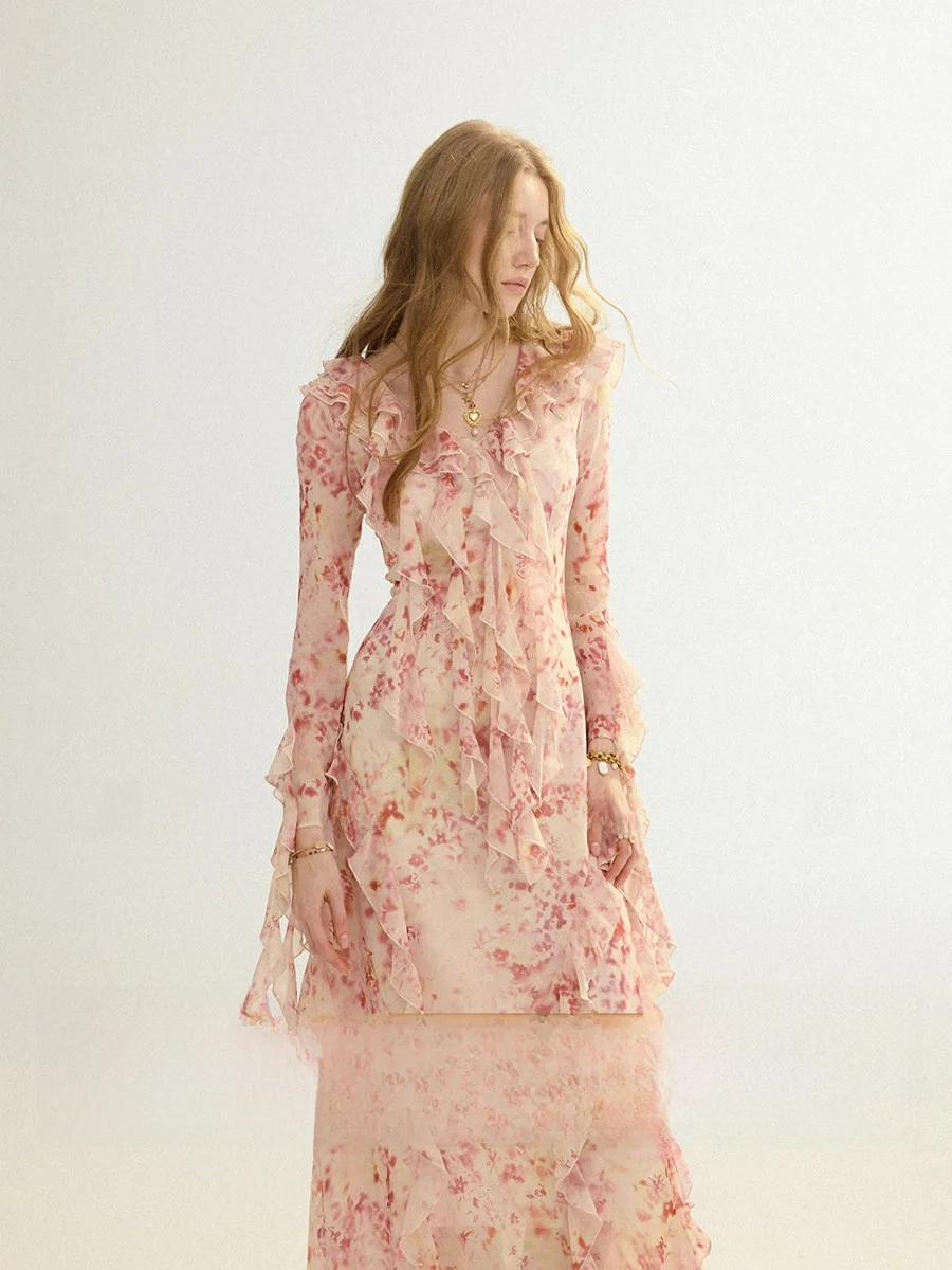 Retro Floral Chiffo…