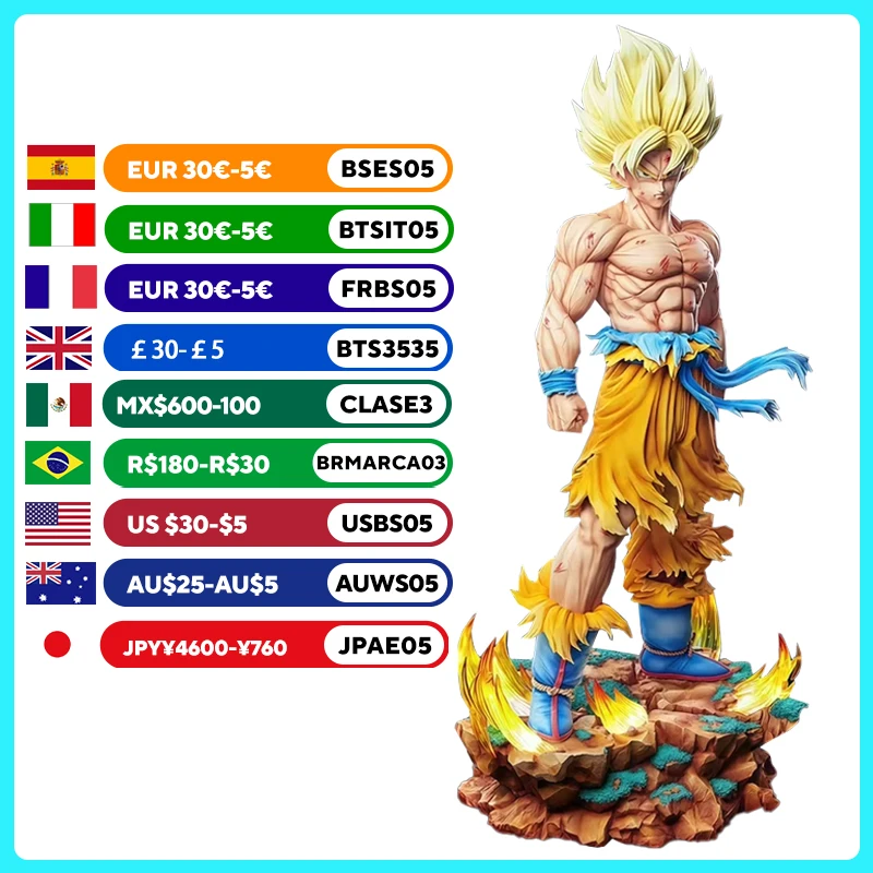 Estatua de Dragon Ball Z Jt de 29cm, figura de Son Goku, figuras de acción de Super Saiyan Goku, adornos de escritorio, modo de colección, juguetes, regalos