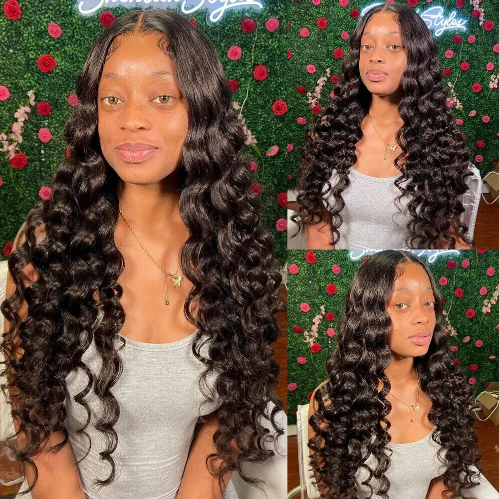 hd lace wig 13x4 Frontal Wig Human Hair Loose Deep Wave Wig Curly Wigs For Women choice Pre Plucked  30 34 Inch Water Wave Front