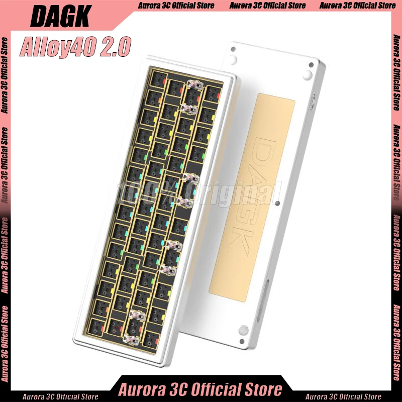 

DAGK Alloy40 2.0 Mechanical Keyboard Kit Wireless Keyboard Kits 3mode 49keys Aluminium Hot Swap Rgb Light Gaming Keyboard Kit