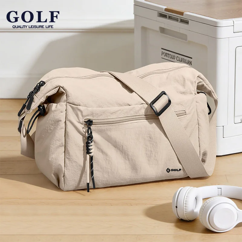 

GOLF QUALITY Nylon Crossbody Bag Lightweight Commuter Shoulder Bag for Men And Women Casual Sling Bag with Zipper Closure