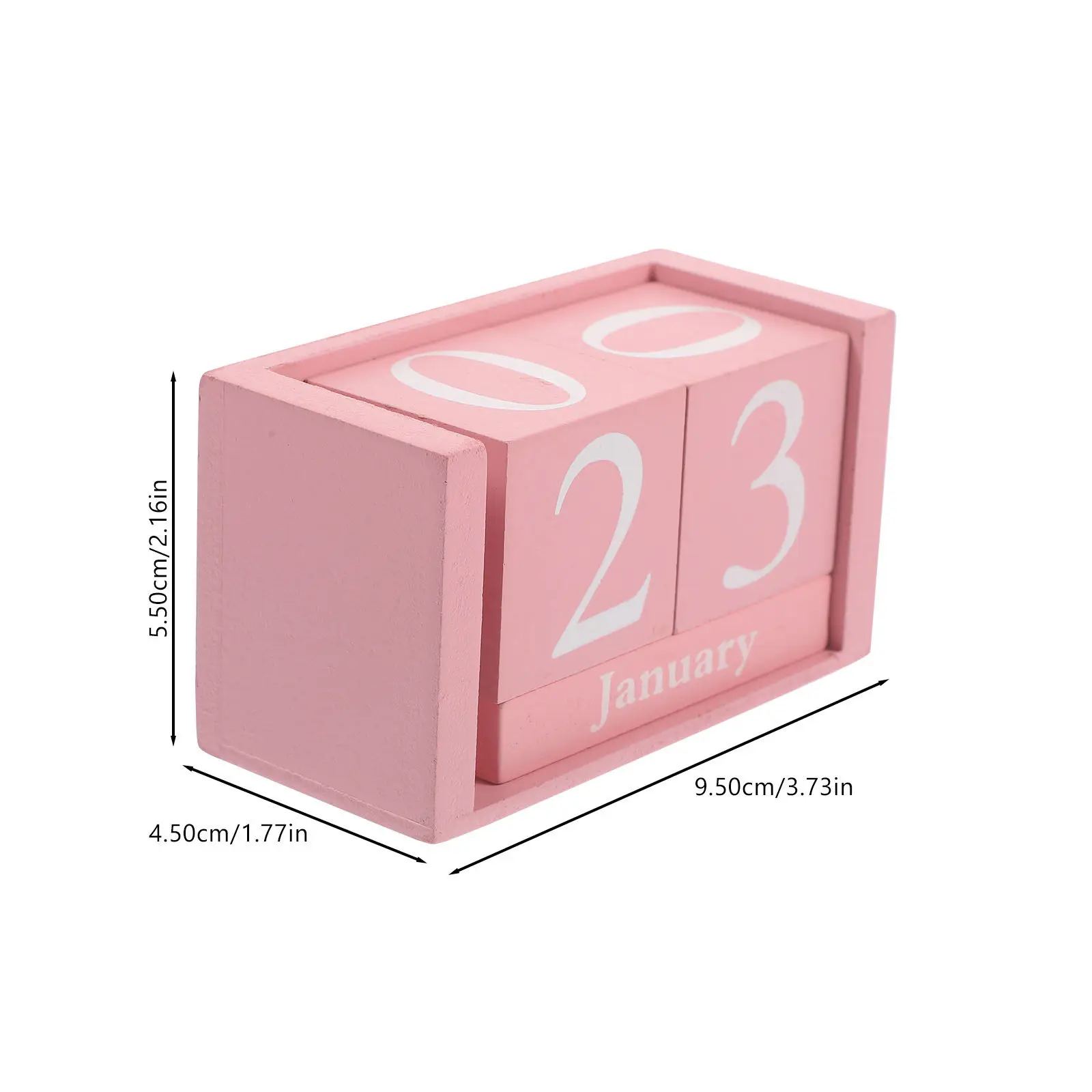 Wooden Desk Calendar Perpetual Manual Date Month Blocks Home Office Decoration Desktop Planner