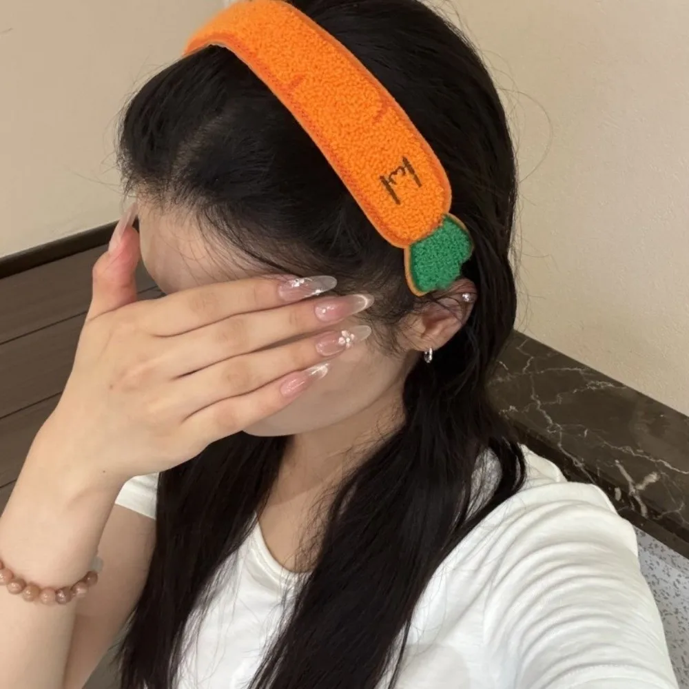 Simulated Vegetable Vegetable Hair Bang Pad No Trace Hook And Loop Flyaway Hair Holder Cute Cartoon Soft Fringe Hair Sticker