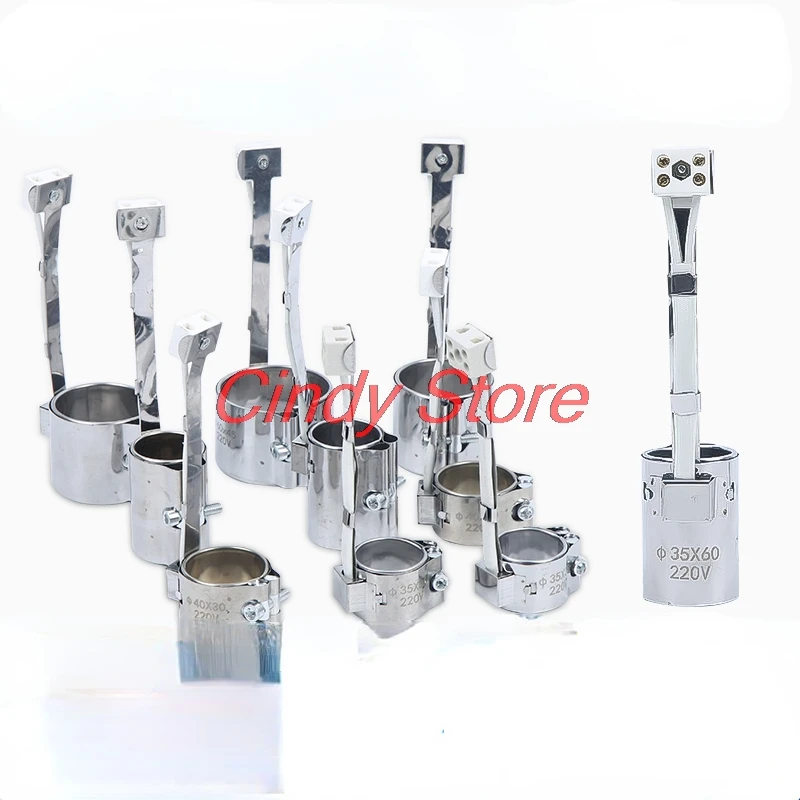 10pcs 220V Ceramic Band Heaters Heating Element Stainless Steel Band Heater Heating Ring for Injection Molding Machine