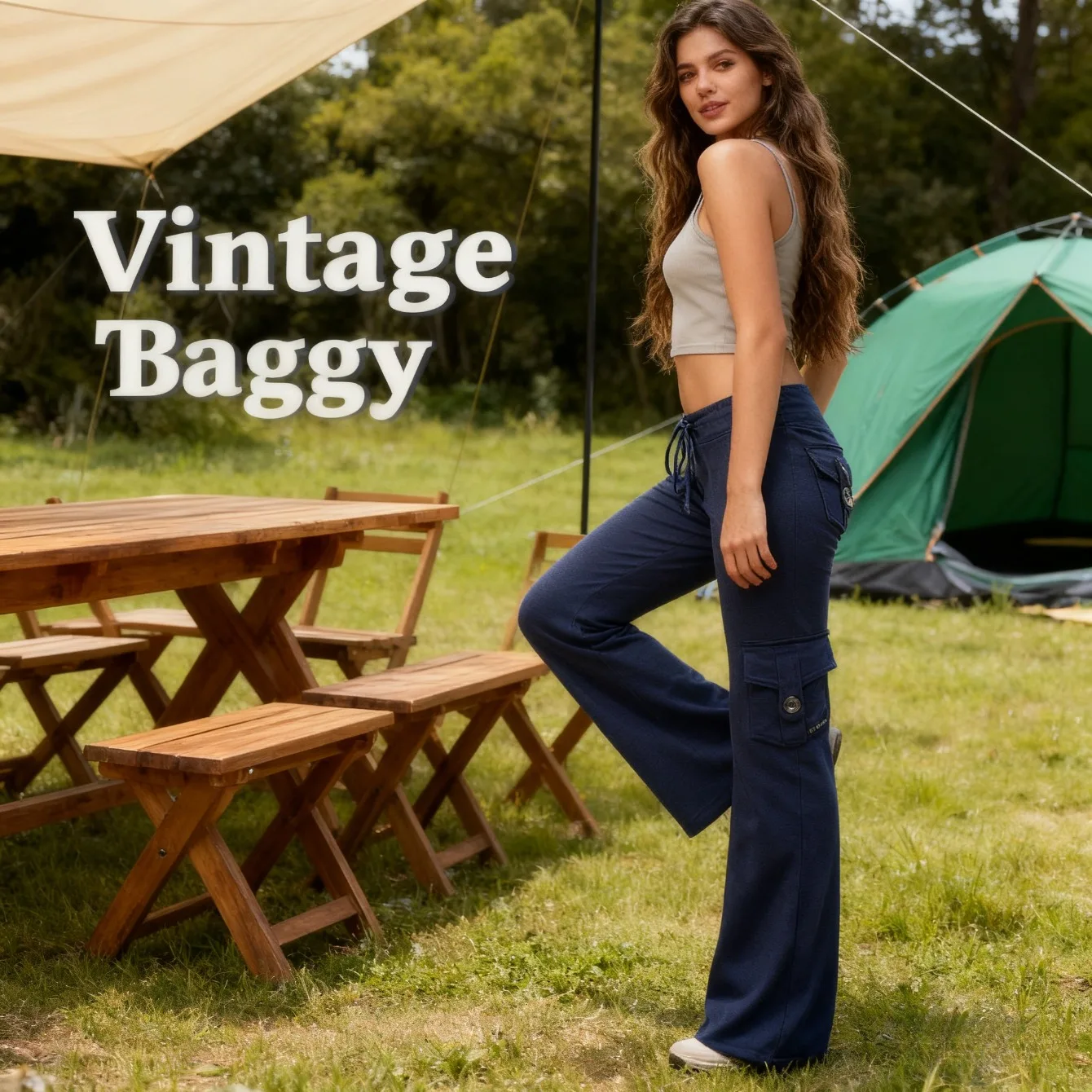 

Брюки для йоги с эластичной резинкой на талии и карманами на пуговицах. Женские тонкие практичные универсальные брюки.