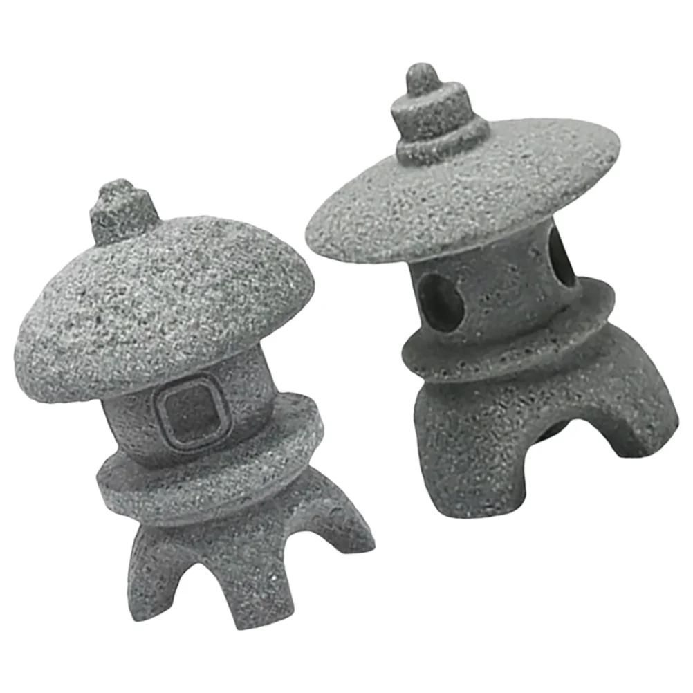 

Concrete Pagoda Tower Ornaments Chinese Burner Zen Garden Decor Outdoor Lantern Masonry