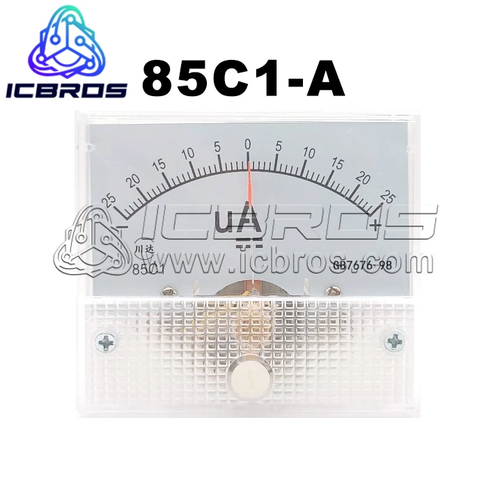 8c1-a סוג מצביע dc מד אמפר, חיובי ושלילי, מטר
