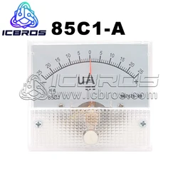 85C1-A Pointer Type DC Ammeter, Positive And Negative Microampere Meter 85C1 50uA 100uA 25uA 200uA 300uA 500uA