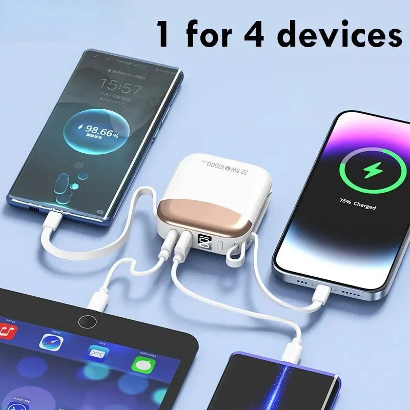 بنك طاقة صغير 10000 مللي أمبير مع شحن سريع. آيفون، سامسونج، هواوي، شاومي. القوة المحمولة النهائية.