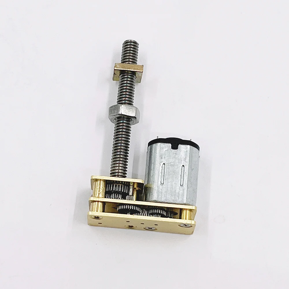Micro N20 Full Metal Gearbox Gear Motor DC 3V-6V 15rpm-300RPM With 35mm M4 Thread Flip Output Shaft 35mm linear actuator.