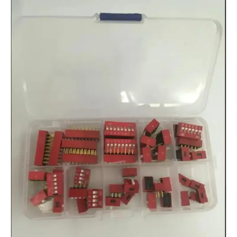 

1sets DIP switch 2.54mm pitch code switch 1/2/3/4/5/6/7/8/9P bit Kit boxed