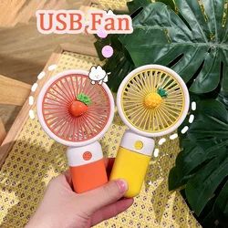 Fruit Detachable Dock USB Charging Handheld Desktop Fan Cute Mini Portable Fan Office Learning Outdoor Home Gift
