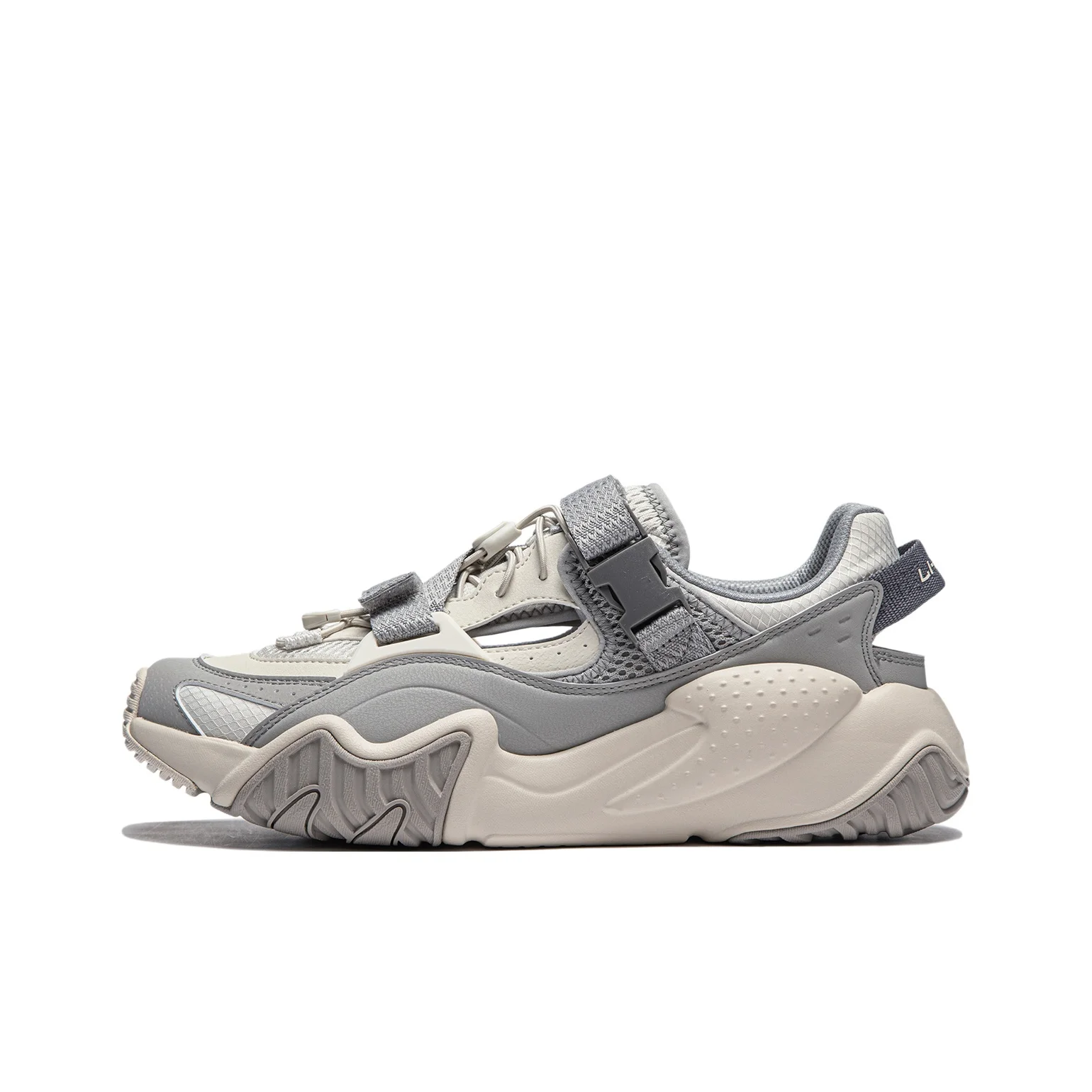 Li Ning Sichuan Cruise Slip Resistant Abrasion Resistant Low top Casual Shoes Men's Silver Birch Gray AGCU183-3