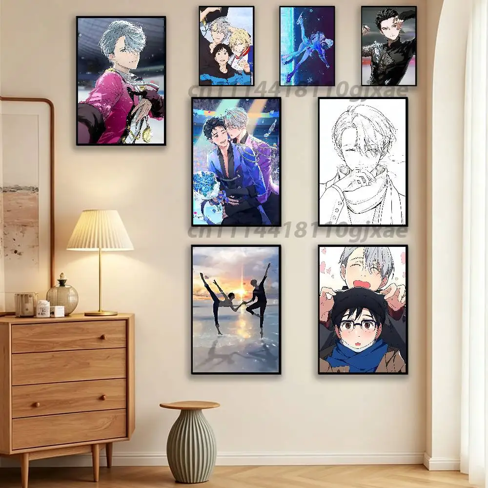 Victuuri Y-Yuri On Ice Victor Nikiforov Katsuki Artists Canvas Painting for Living Room Home Decor Poster Fans Gifts-unframed