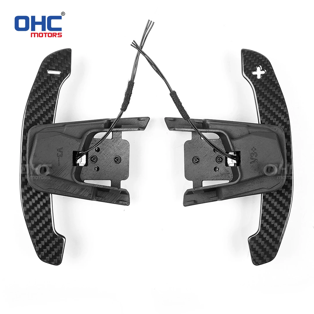 OHC لامعة المغناطيسي ألياف الكربون مجداف شيفتر للجولف MK7 MK7.5 جولف R شيروكو باستخدام تقنية الشفط المغناطيسي