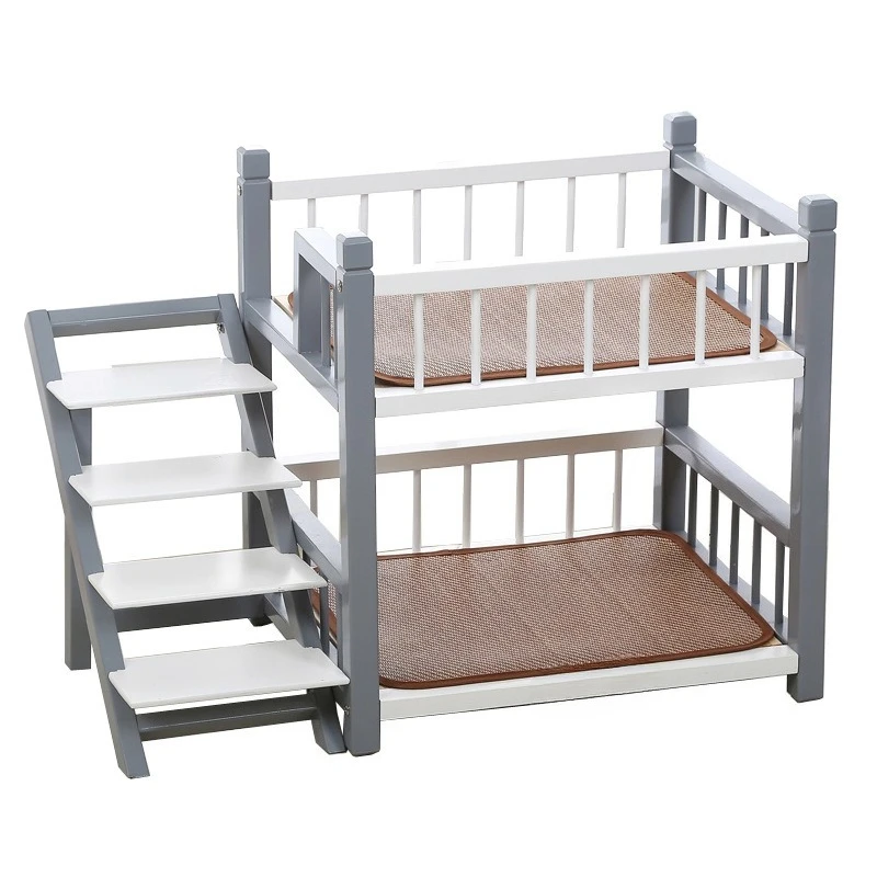 Dog wooden bed pet mattress, cat bunk bed pet supplies
