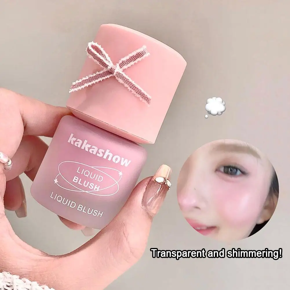 Weiches hellrosa flüssiges Rouge, langlebiges natürliches Konturierungs-Make-up, wasserdichtes Gesichtsrouge, koreanisches Rouge, gesättigtes Rouge, D2I6